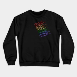 Rainbow Hearts Crewneck Sweatshirt